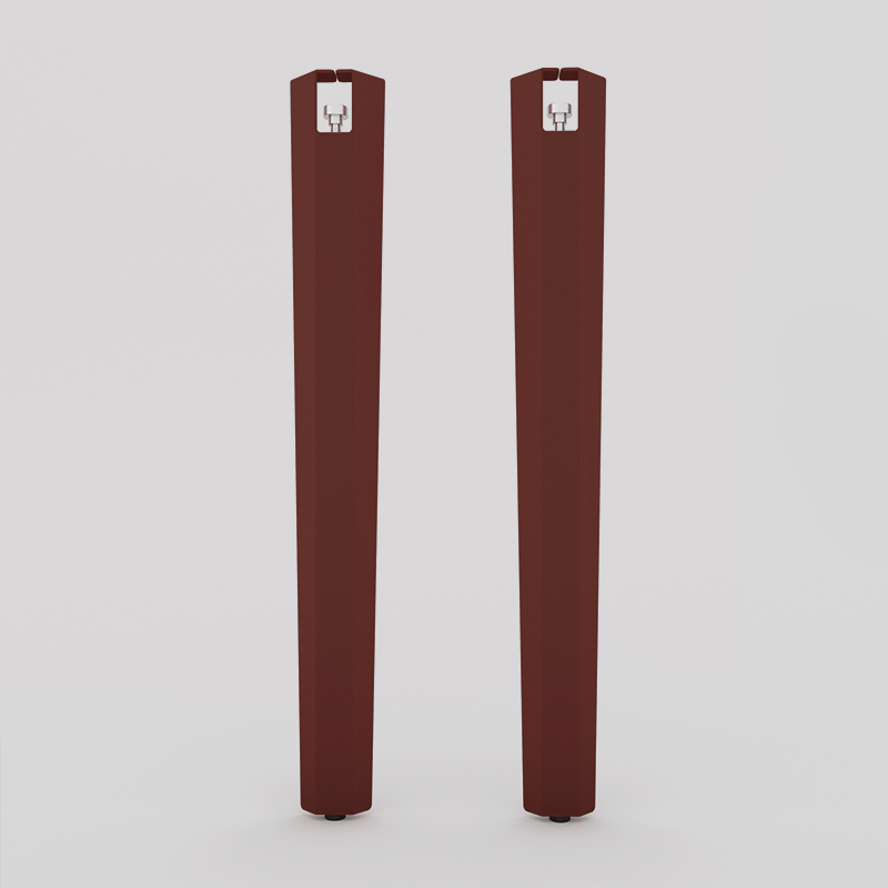 Pied de table basse en acier red brown métallisé Saphir