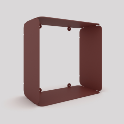 Cube-étagère en acier, red-brown métallisé