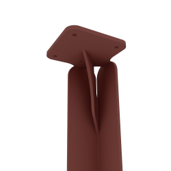 Platine du pied de table haute en acier red brown métallisé Jaspe