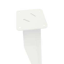 Platine du pied de table haute en acier coloris blanc Opale