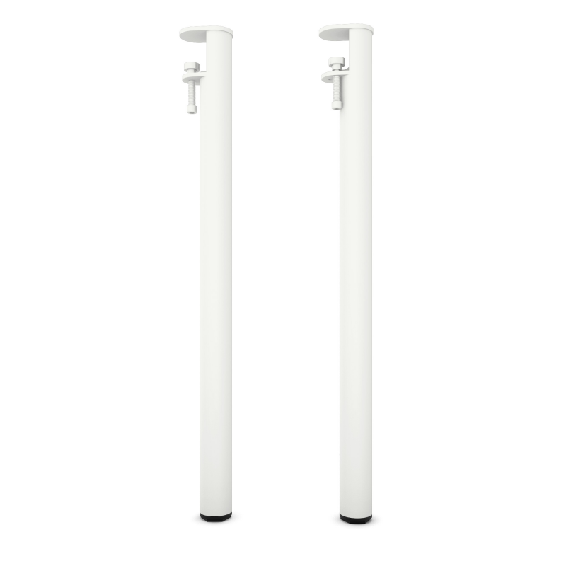 Lot de deux pieds de table basse en acier coloris blanc Topaze Lot de deux pieds de table basse en acier coloris blanc Topaze