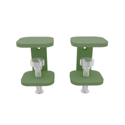 Supports coloris vert pour fixation murale de la table rectangulaire décor chêne vieilli