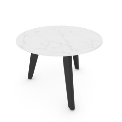 Table basse ronde décor marbre coloris carbone Colombe