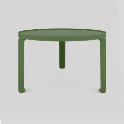 Table basse cosy en acier couleur verte