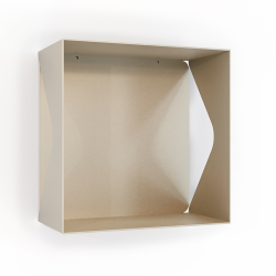 Étagère murale cube en acier Aigue-marine champagne