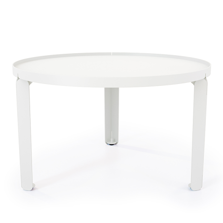 Table basse en acier Jade de forme ronde, coloris blanc Table basse en acier Jade de forme ronde, coloris blanc