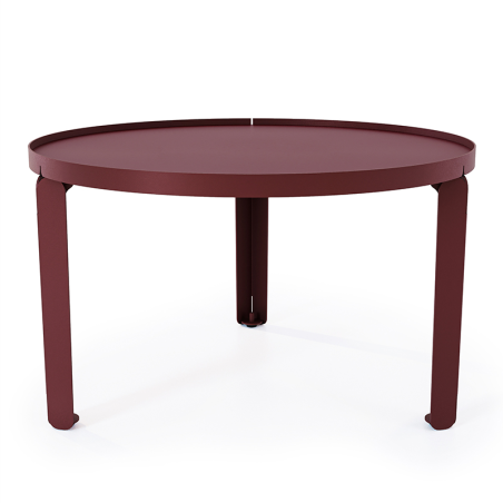 Table basse en acier Jade de forme ronde, coloris red brown Table basse en acier Jade de forme ronde, coloris red brown