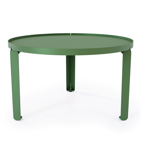 Table basse en acier Jade de forme ronde, coloris vert Table basse en acier Jade de forme ronde, coloris vert