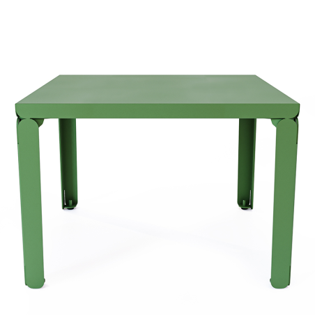 Table basse en acier Cristal de forme carrée, coloris vert Table basse en acier Cristal de forme carrée, coloris vert