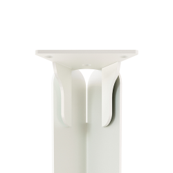 Platine du pied de table basse en acier coloris blanc Jaspe