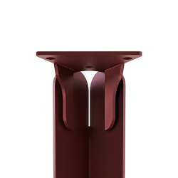 Platine du pied de table basse en acier coloris red brown Jaspe
