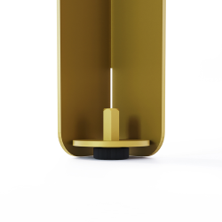 Vérin du pied de table basse en acier coloris doré Jaspe