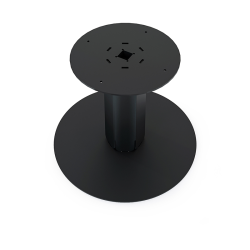 Vue de dessus du pied de table basse en acier noir Zircon