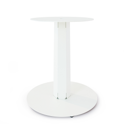 Pied de table haute en acier blanc Zircon