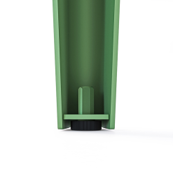 Vérin du pied de table basse en acier coloris vert Opale