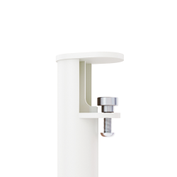 Pied de table basse vis étau en acier blanc