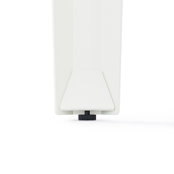 Vérin du pied de table basse en acier blanc Saphir
