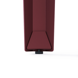 Vérin du pied de table basse en acier red brown Saphir