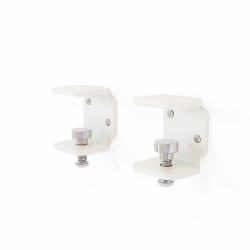 Supports coloris blanc pour fixation murale de la table rectangulaire décor chêne vieilli