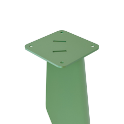 Platine de pied mange debout en acier vert
