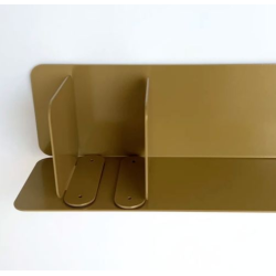 Serre livres en acier recyclé doré