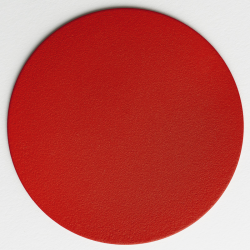 Echantillon d'acier recyclé thermolaqué en rouge