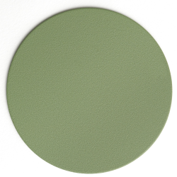 Photo d'un échantillon d'acier thermolaqué coloris vert