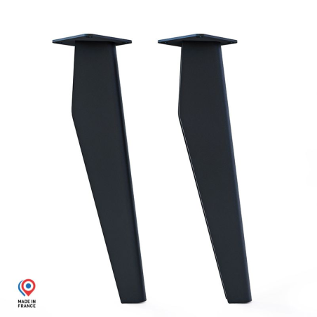Lot de deux pieds de table basse Opale en acier noir Lot de deux pieds de table basse Opale en acier noir