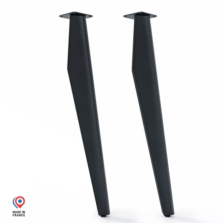 pieds de table haute Opale en acier noir pieds de table haute Opale en acier noir