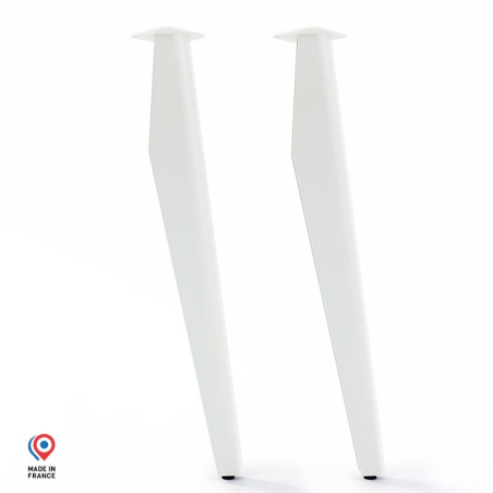 pieds de table haute Opale en acier blanc pieds de table haute Opale en acier blanc