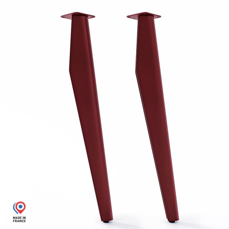 Pieds de table mange debout Opale en acier coloris red brown Pieds de table mange debout Opale en acier coloris red brown