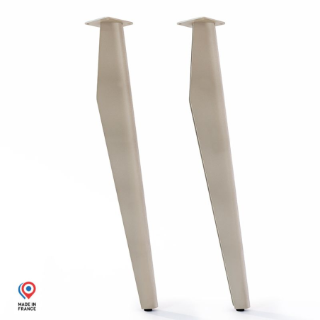 Pieds de table mange debout Opale en acier coloris champagne Pieds de table mange debout Opale en acier coloris champagne