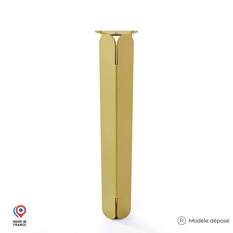 Pied pour table basse Jaspe en acier coloris doré