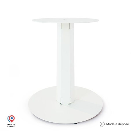 Pied de table haute en acier blanc Zircon Pied de table haute en acier blanc Zircon