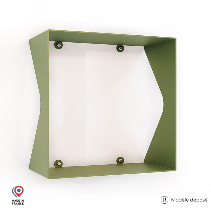 Étagère murale en acier Agate coloris vert