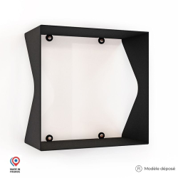 Étagère murale en acier Agate coloris noir