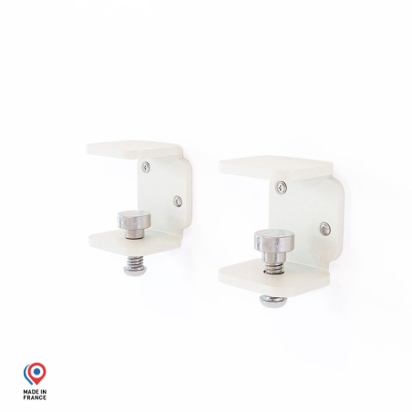 Support mural en acier Grenat, coloris blanc, par lot de 2 Support mural en acier Grenat, coloris blanc, par lot de 2