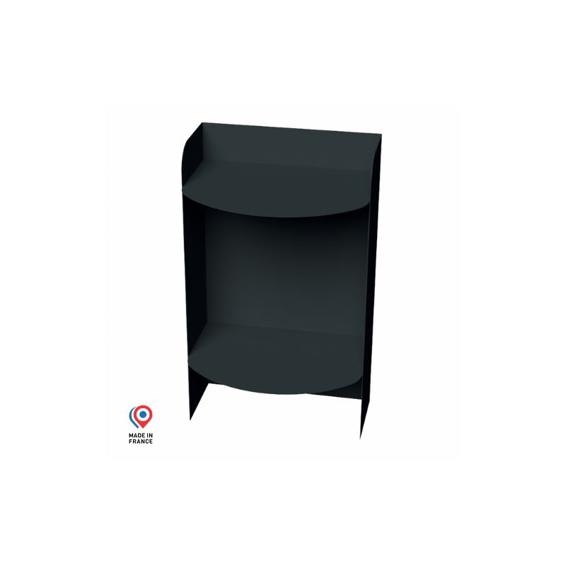 Table de chevet en acier noir Luna