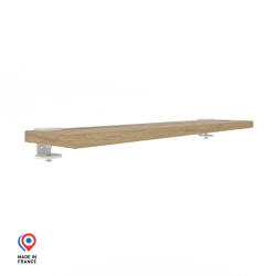 Étagère murale décor chêne clair coloris blanc Neptune