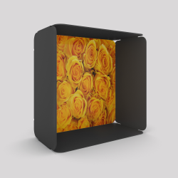 Décor Roses Jaunes pour l'étagère murale en acier Ambre en carbone